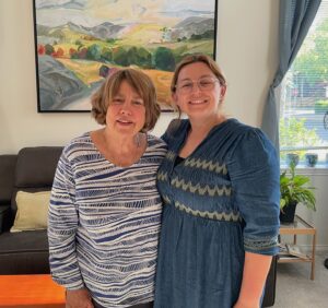 Left to right: Debbie Clarke, President with Nataliia Makogon, Social Media Specialist